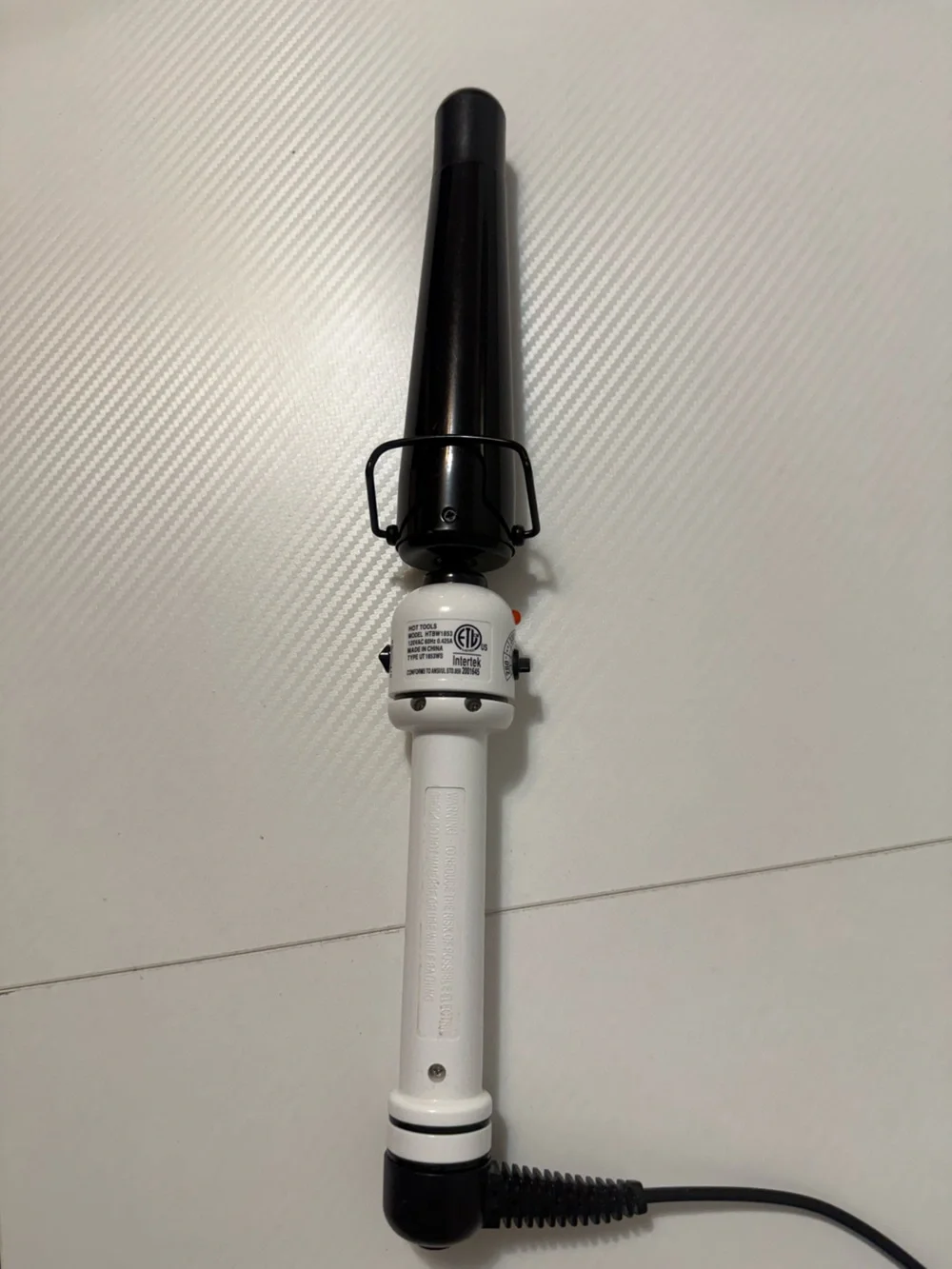 Hot Tools Professional White and Black Tapered Curling Wand
